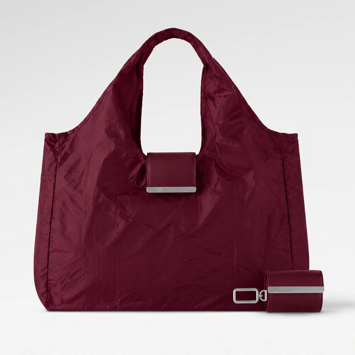 ClipTote in burgundy