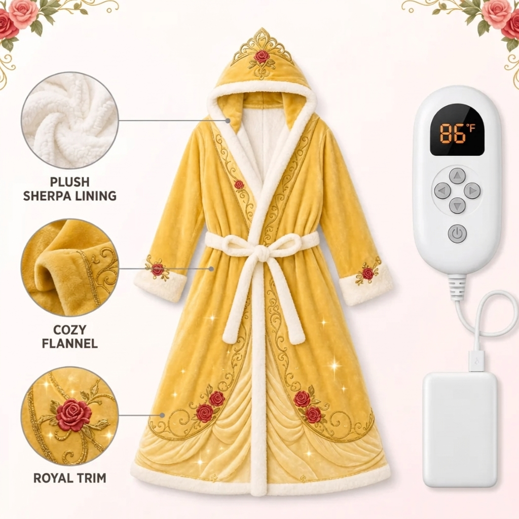 Rose Heated Princess Robe